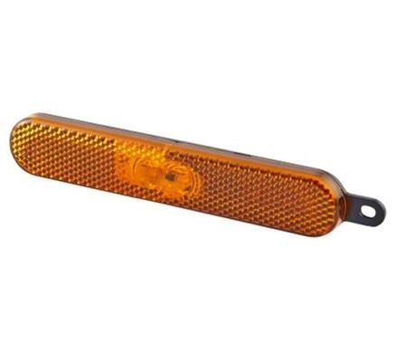 Lampa laterală de gabarit HELLA 2PS 009 226-001, 24V, 1W, 135x23 mm, cablu de 25 cm, portocalie